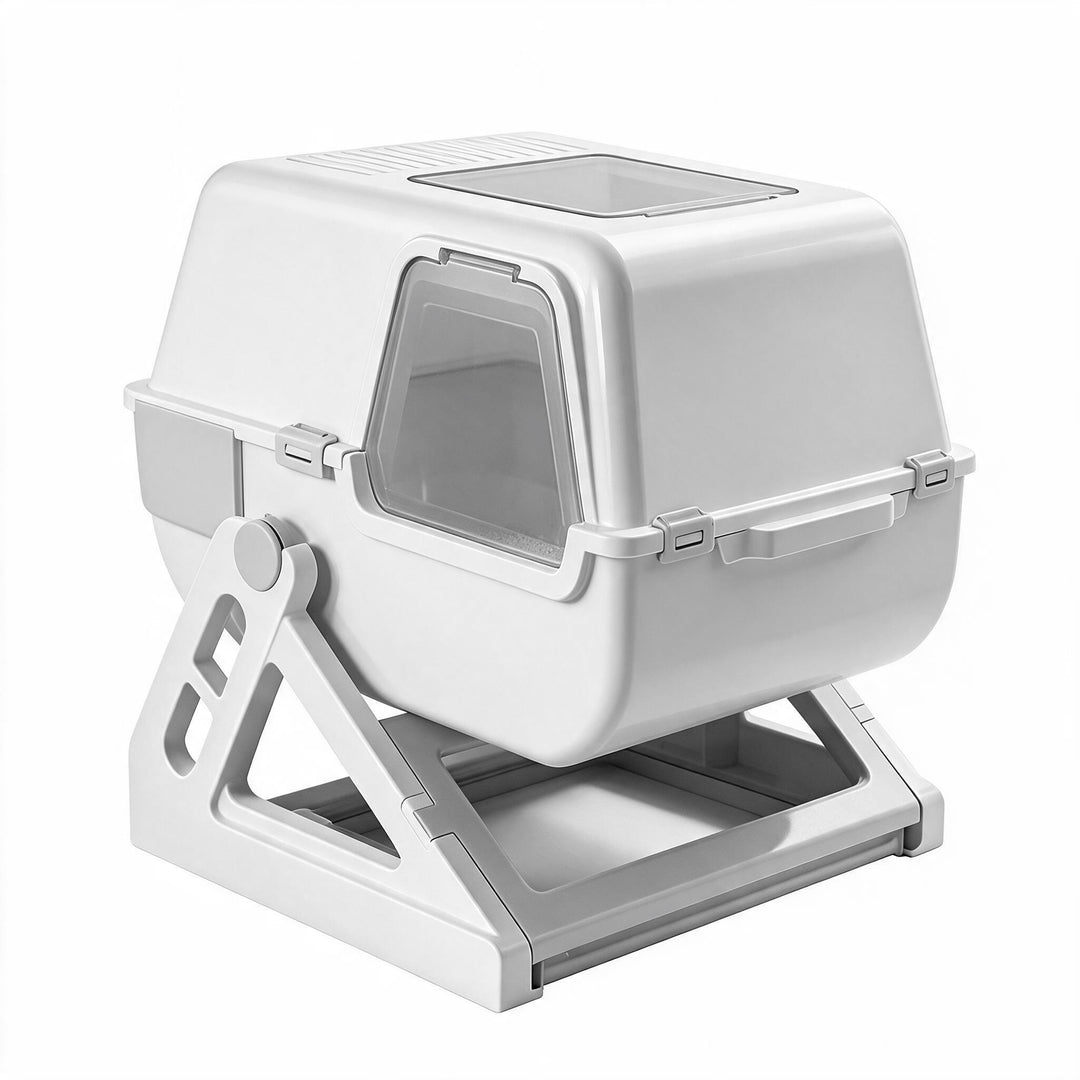 Semi-Auto Flip Cleaning Litter Box
