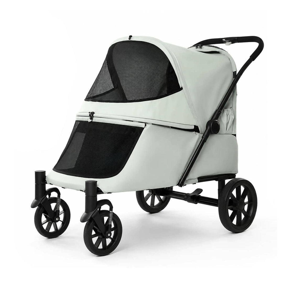 Large Foldable Pet Stroller with Ramp
