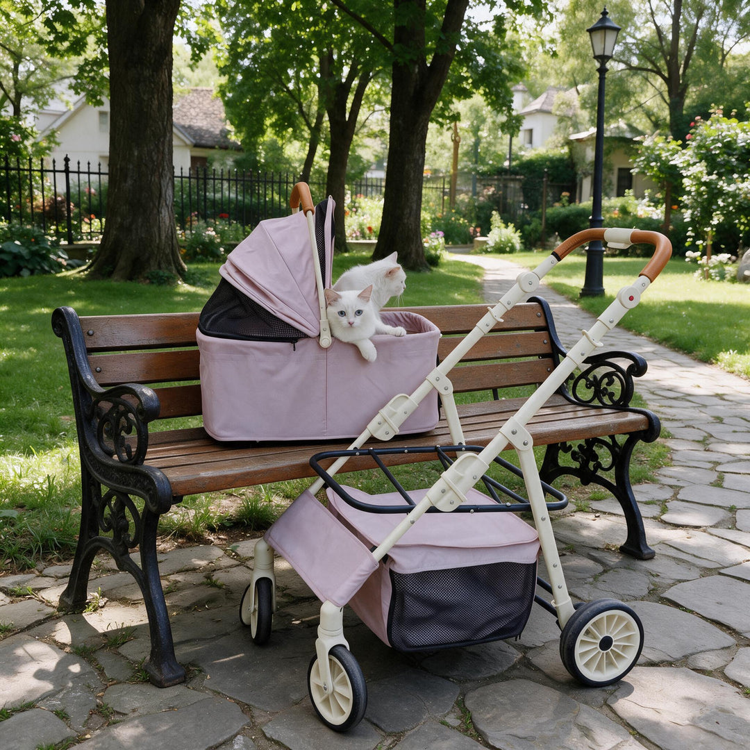 2-in-1 Foldable Pet Travel Stroller