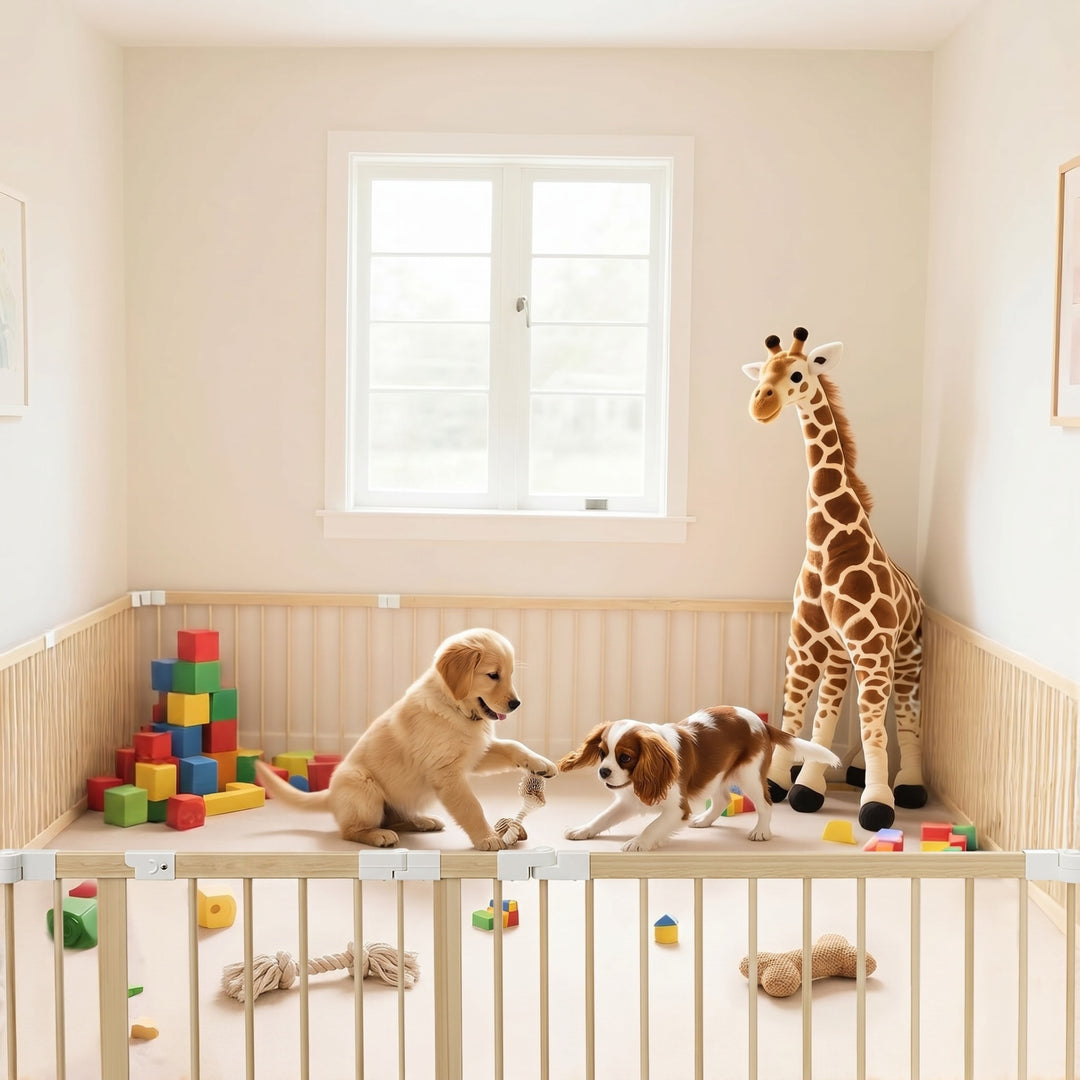 Customizable Natural Timber Pet Playpen