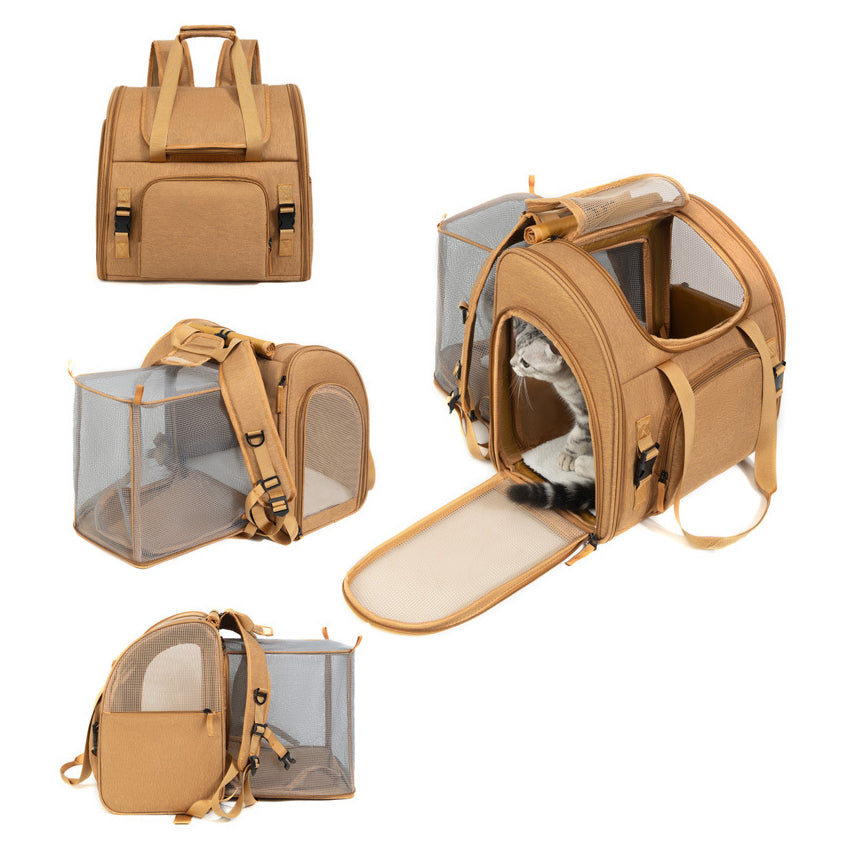 Travel-Ready Expandable Pet Backpack