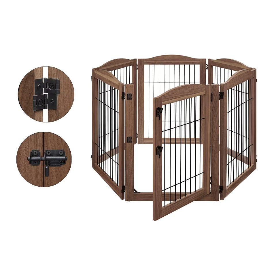Expandable Timber Pet Playpen (6-Pcs Set)