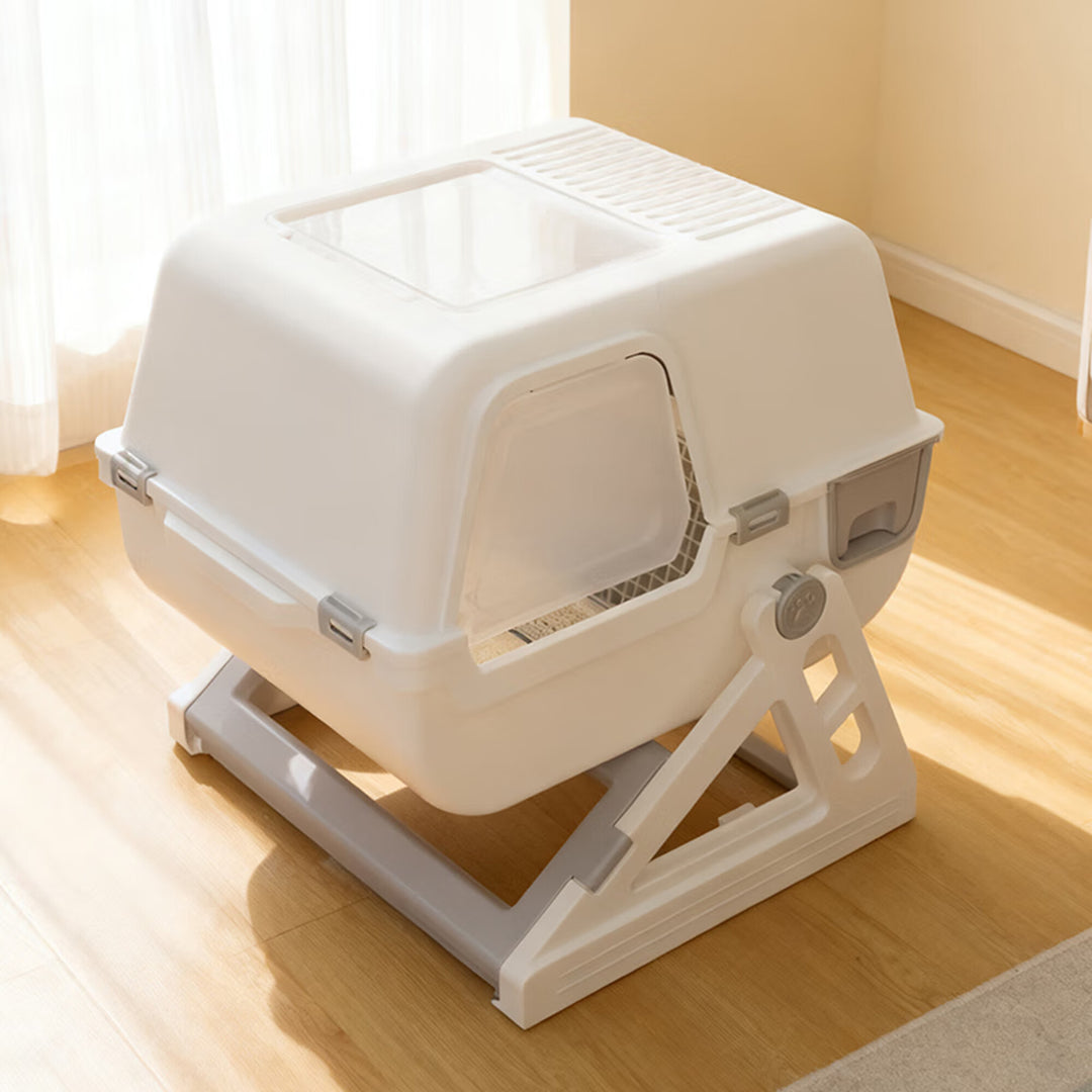 Semi-Auto Flip Cleaning Litter Box