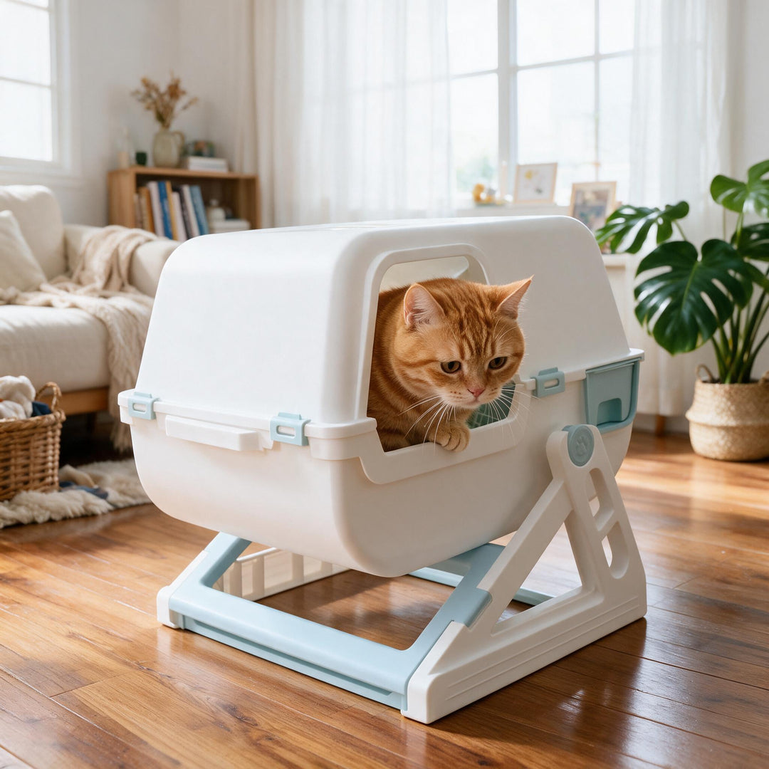 Semi-Auto Flip Cleaning Litter Box