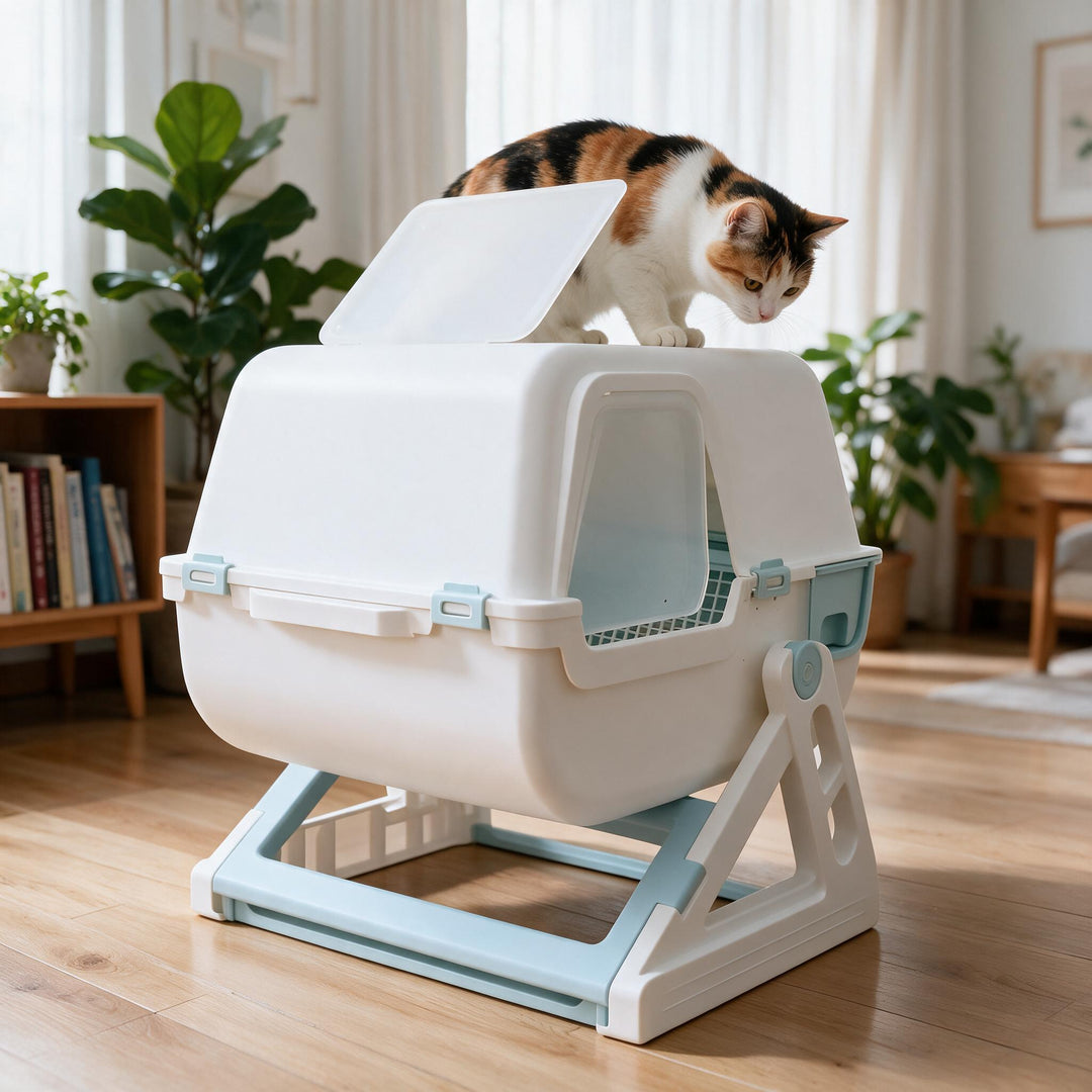 Semi-Auto Flip Cleaning Litter Box