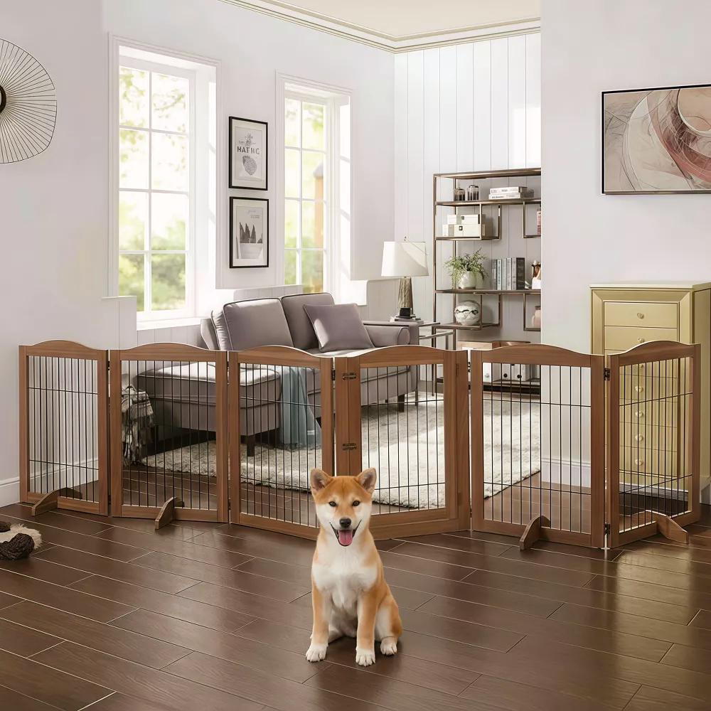 Expandable Timber Pet Playpen (6-Pcs Set)