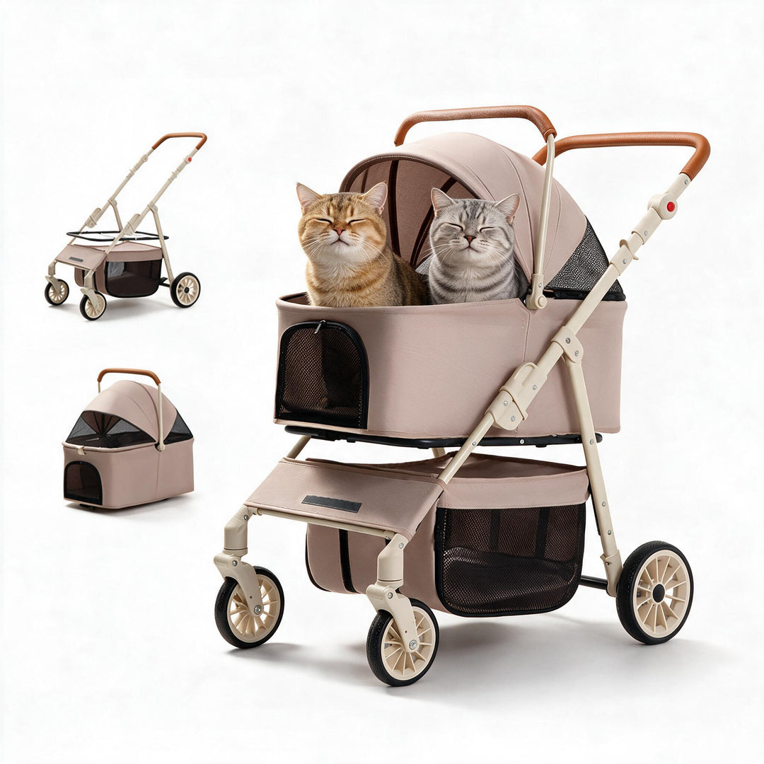 2-in-1 Foldable Pet Travel Stroller