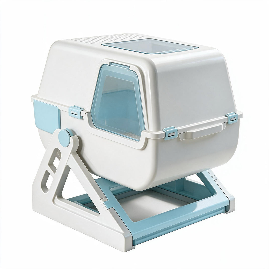 Semi-Auto Flip Cleaning Litter Box