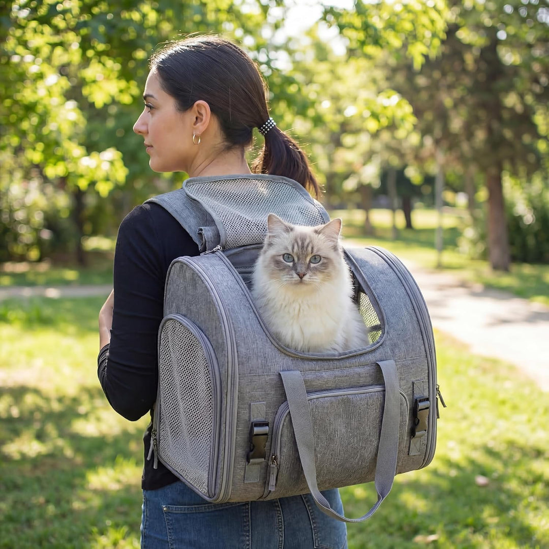 Travel-Ready Expandable Pet Backpack