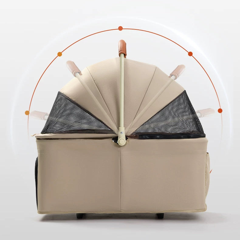 2-in-1 Foldable Pet Travel Stroller