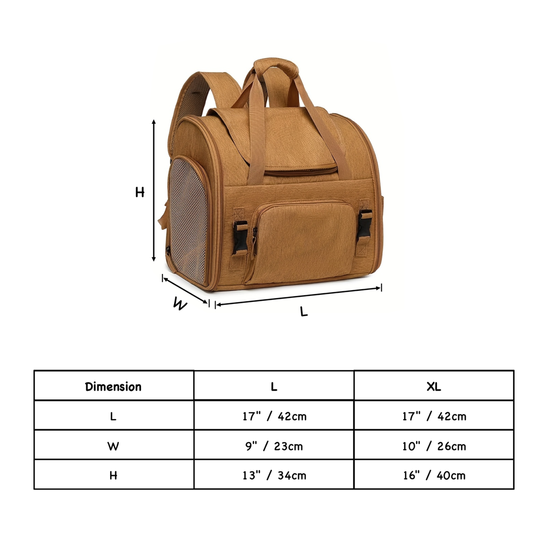 Travel-Ready Expandable Pet Backpack