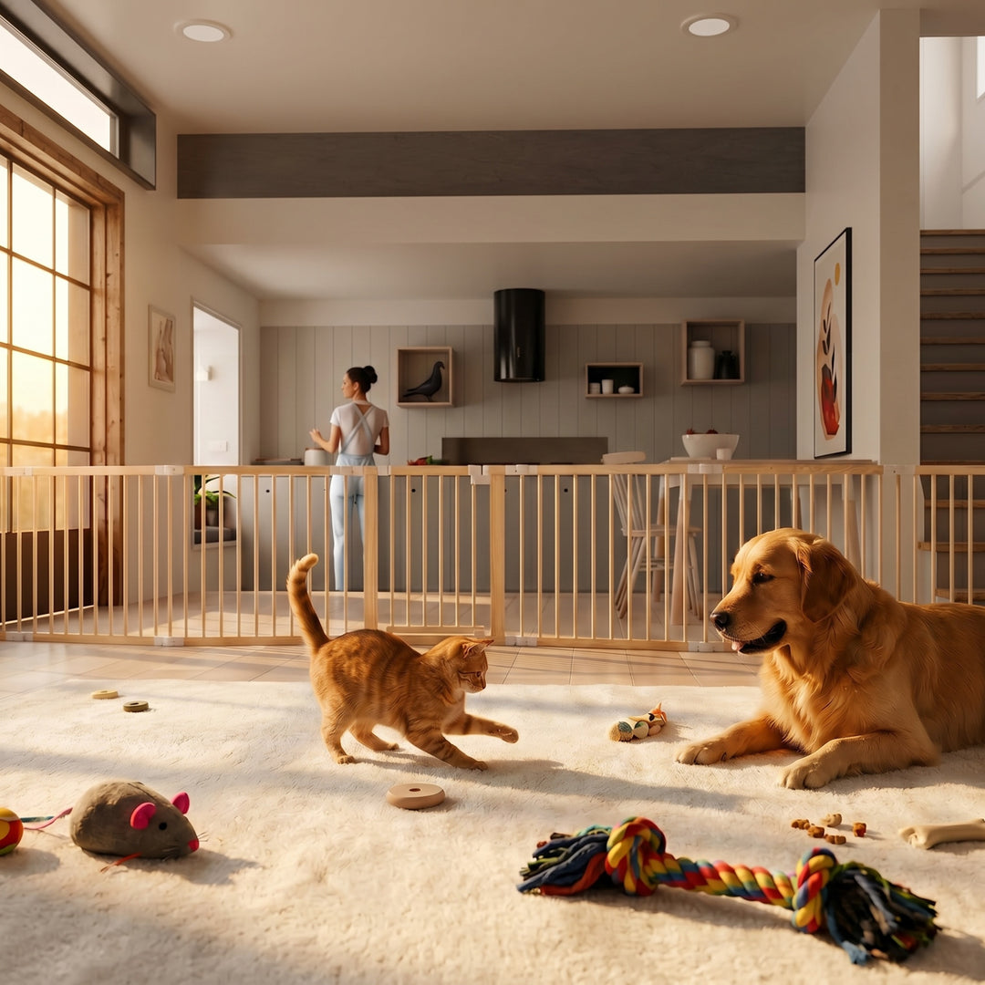 Customizable Natural Timber Pet Playpen
