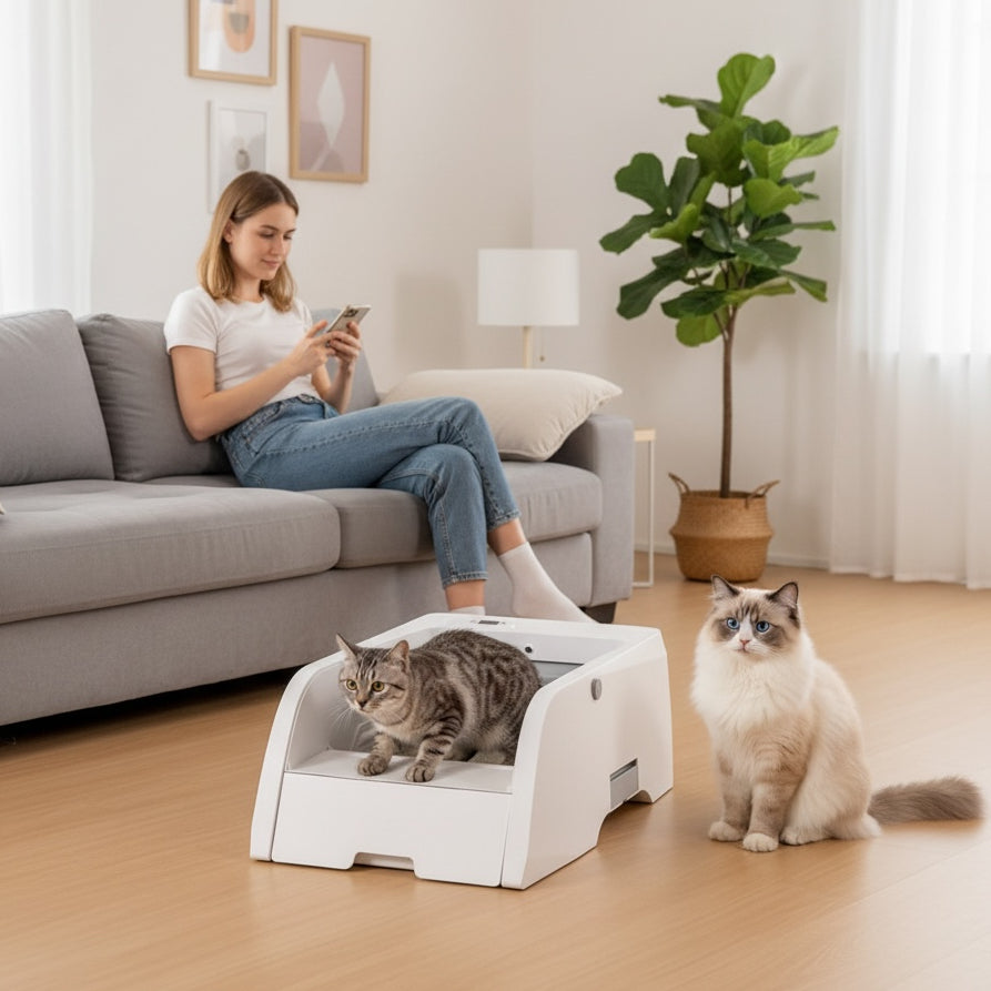 Automatic Open-Top Litter Box