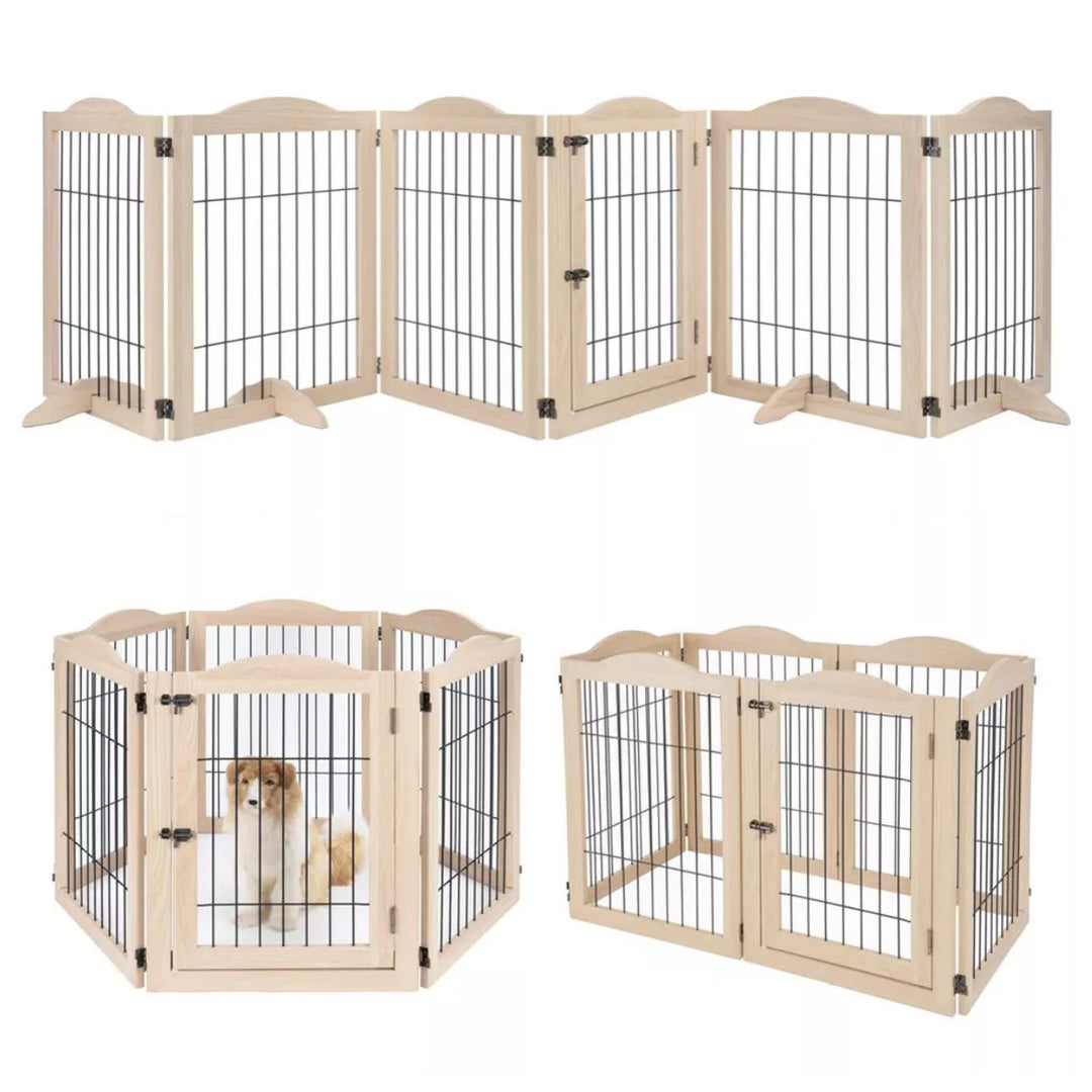 Expandable Timber Pet Playpen (6-Pcs Set)