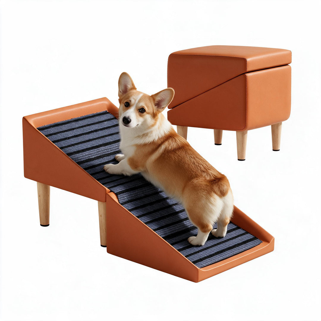 Foldable Slant Ramp Stool Ottoman