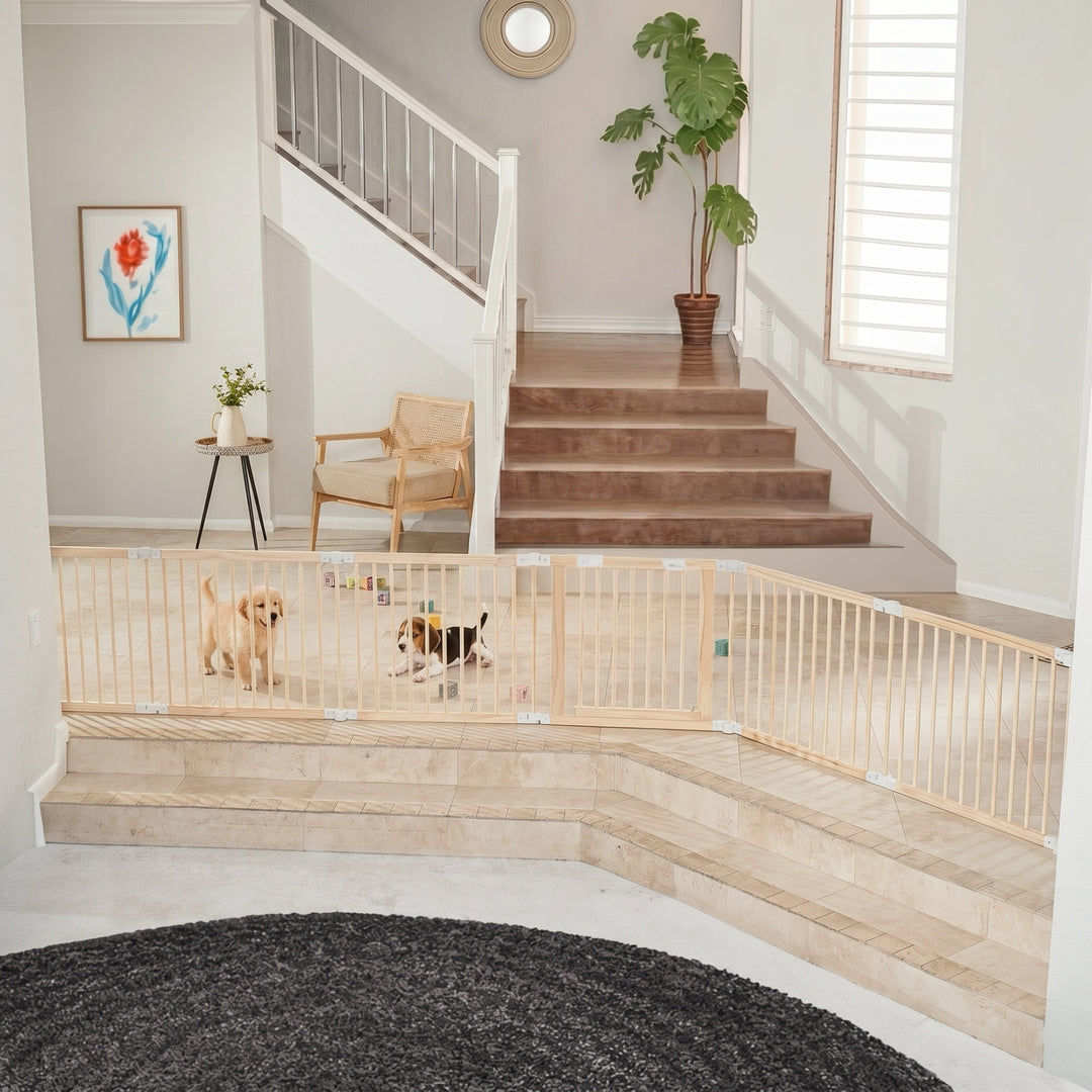 Customizable Natural Timber Pet Playpen