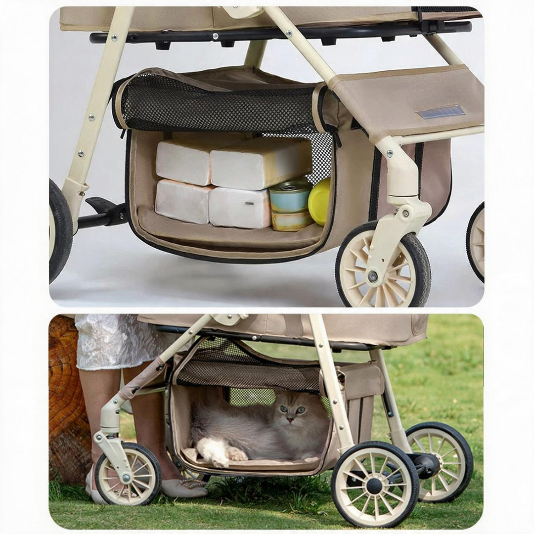 2-in-1 Foldable Pet Travel Stroller