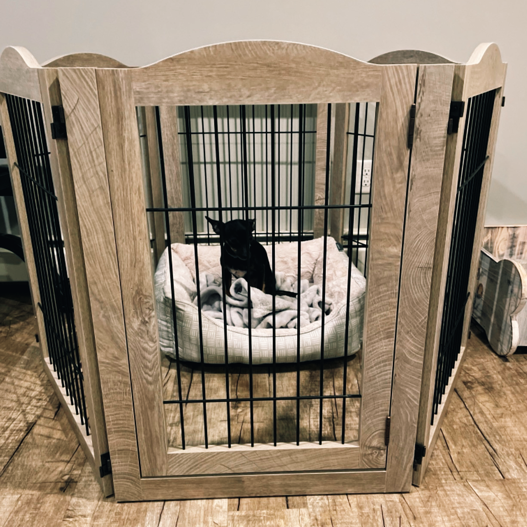 Expandable Timber Pet Playpen (6-Pcs Set)