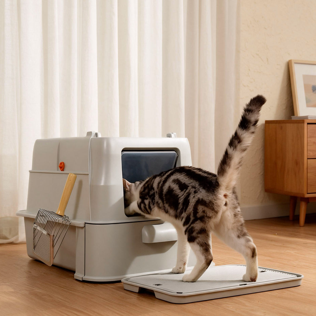 Stainless Steel Drawer Cat Litter Box Set