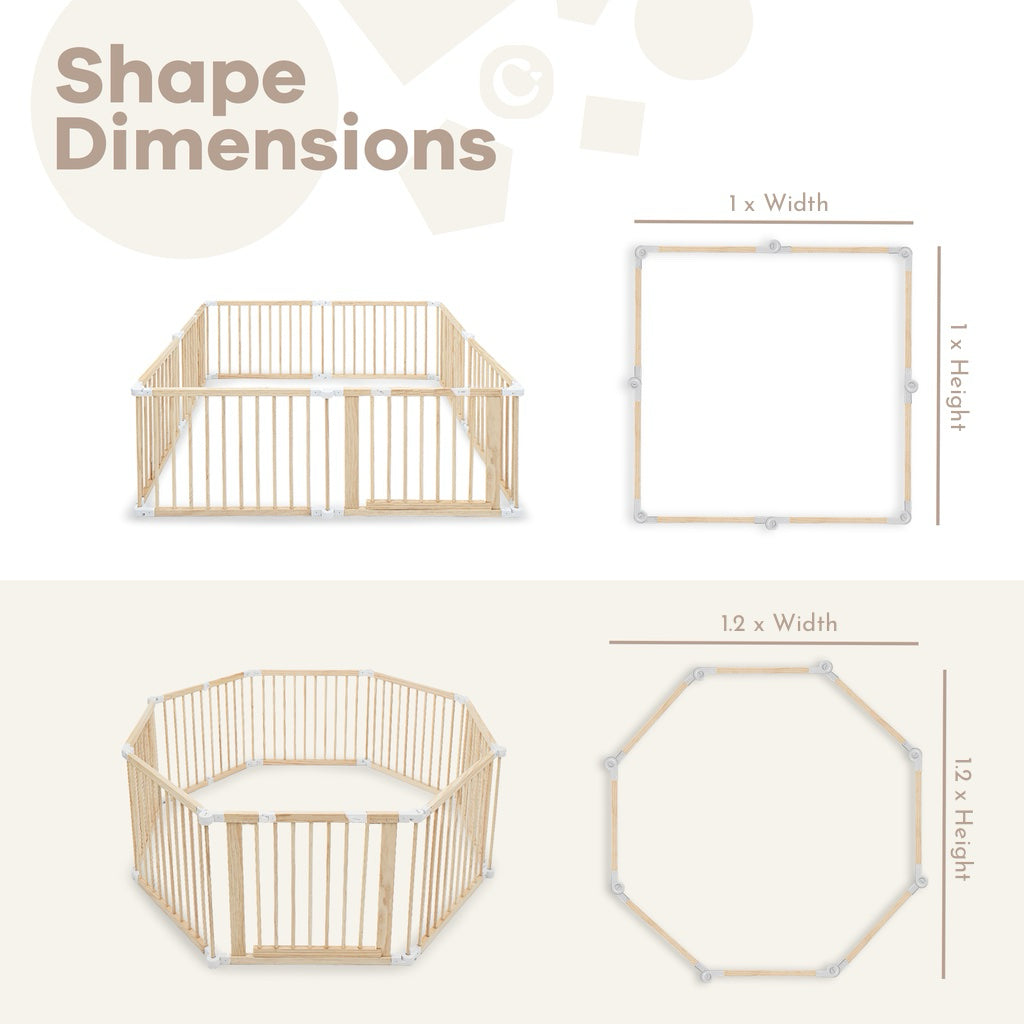 Customizable Natural Timber Pet Playpen