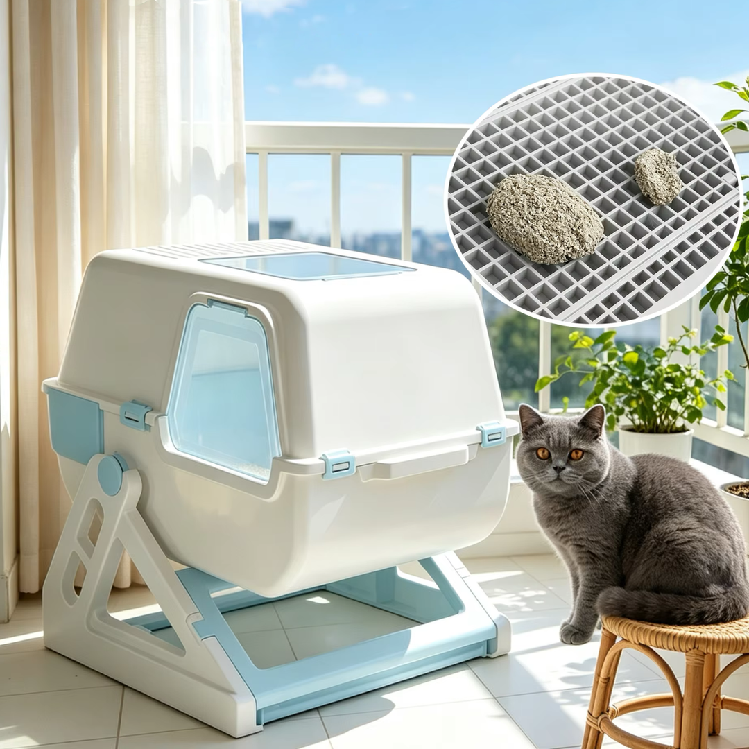 Semi-Auto Flip Cleaning Litter Box