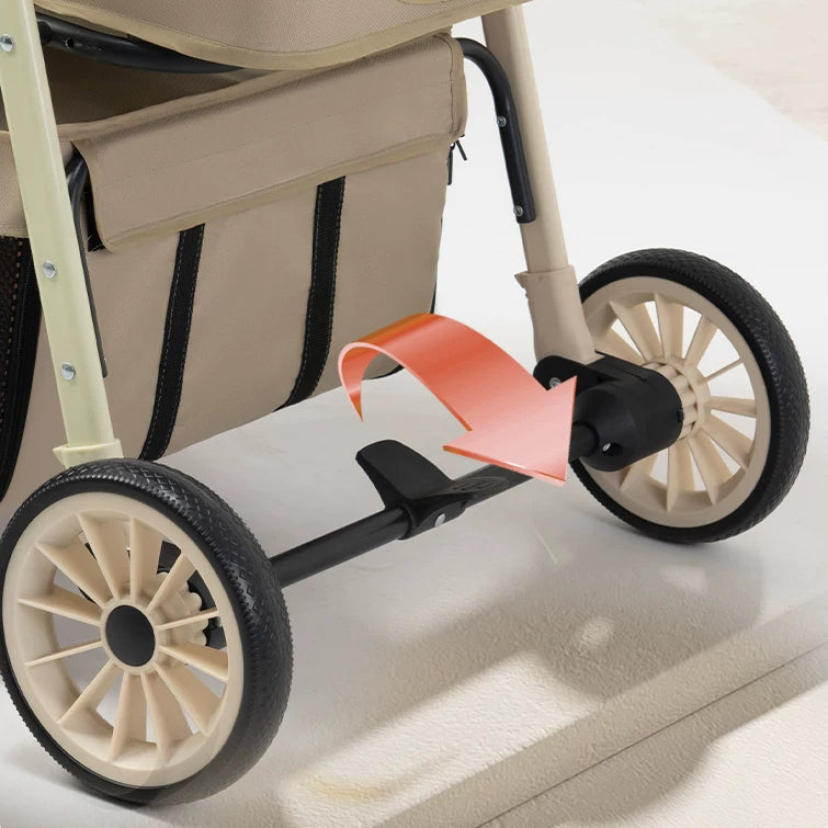 2-in-1 Foldable Pet Travel Stroller