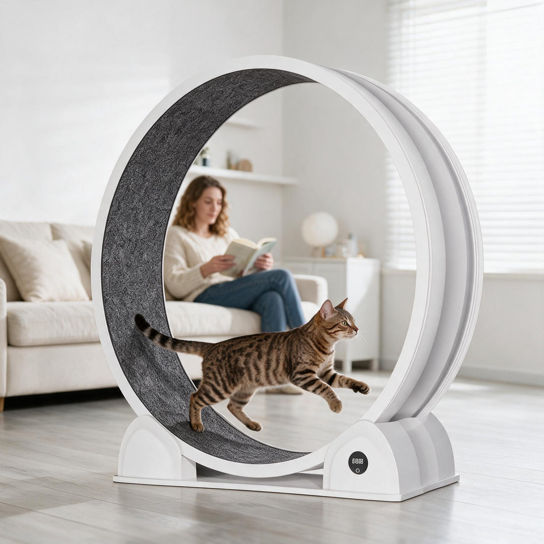 Silent Cat Exercise Wheel With Pedometer