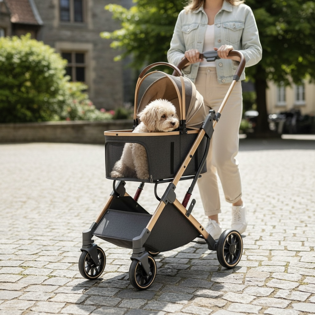 2-in-1 Foldable Pet Stroller