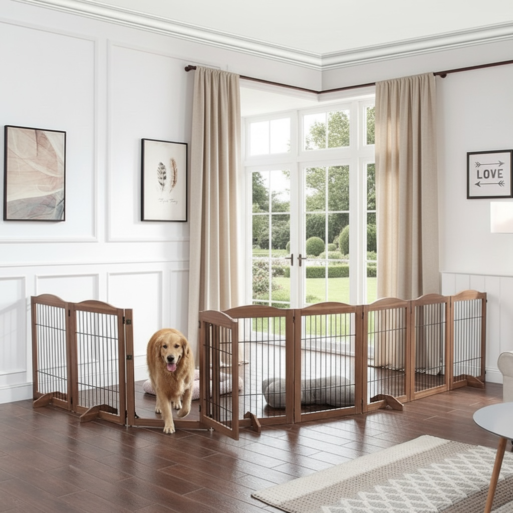 Expandable Timber Pet Playpen (6-Pcs Set)