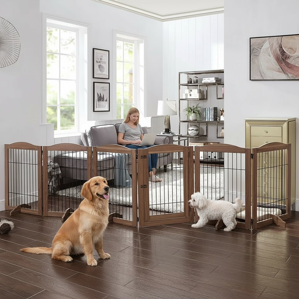 Expandable Timber Pet Playpen (6-Pcs Set)