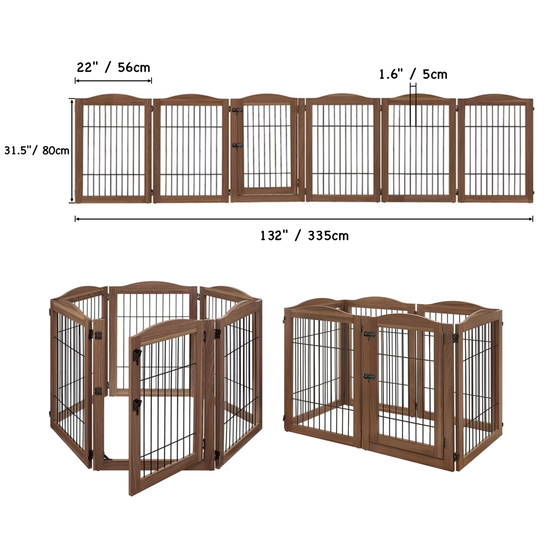 Expandable Timber Pet Playpen (6-Pcs Set)