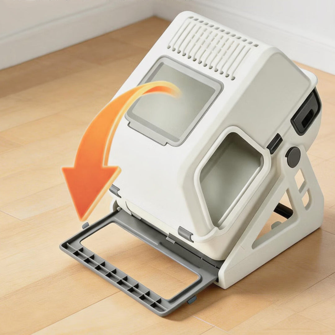 Semi-Auto Flip Cleaning Litter Box