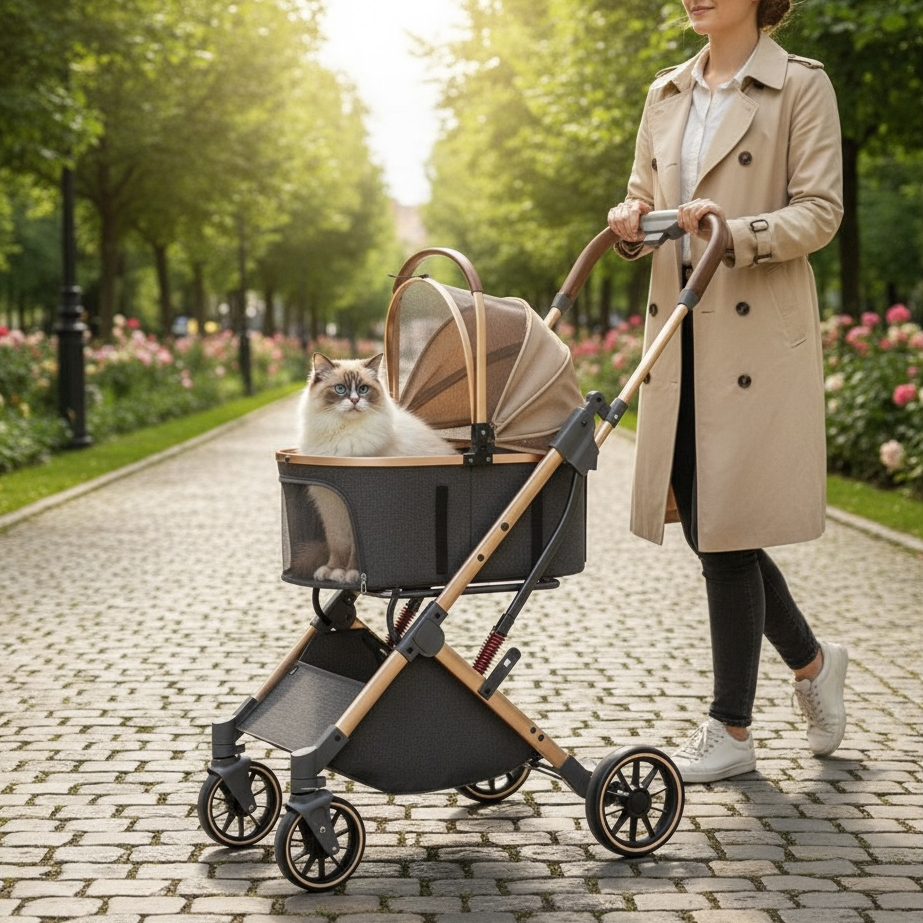 2-in-1 Foldable Pet Stroller
