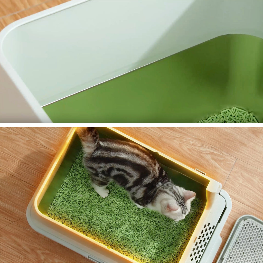 Stainless Steel Drawer Cat Litter Box Set